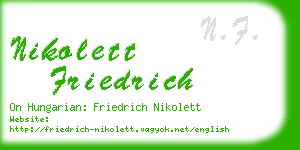 nikolett friedrich business card